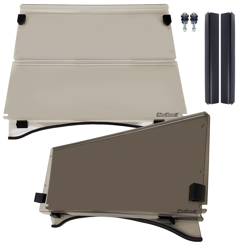 ProFormX Tinted Fold-Down Windshield - Fits Club Car Precedent - Onward - Tempo (2004-up)